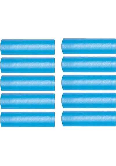 Büyük Boy Çöp Poşeti 65x80 Cm 50 Lt 10'lu Rulo 10 Paket Mavi
