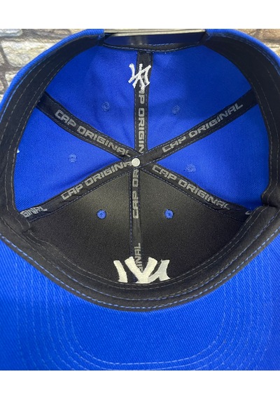 Hamze Ny Newyork Nakışlı Hiphop Snapback Rapper Drip Şapka Cap Saks Mavi