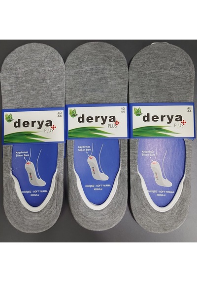 Derya Erkek Bambu Babet Çorap 12 Adet Grı