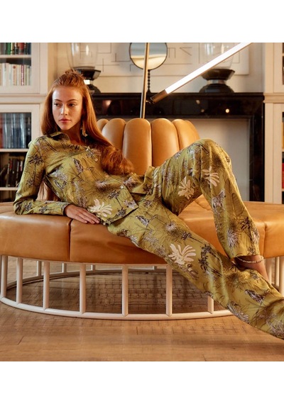 Elli2 Wild Phantom Pijama Set Ada Çayı Yeşili