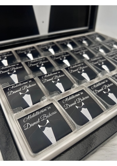 Juno Söz Nişan Damat Bohça Çikolatası Altın - Gümüş