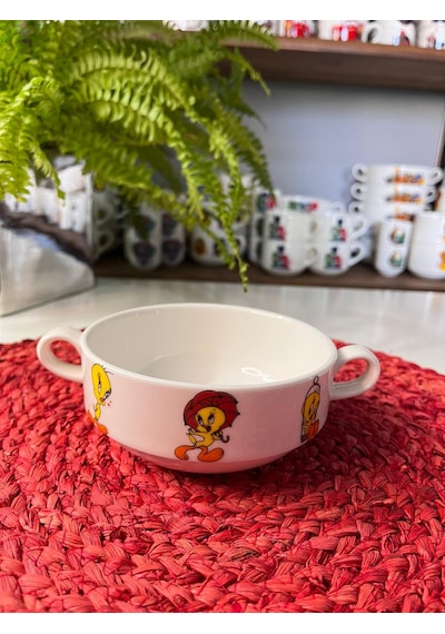 5 Parça Tweety Model Çocuk Bebek Yemek Takımı Beslenme Seti Çok Renkli