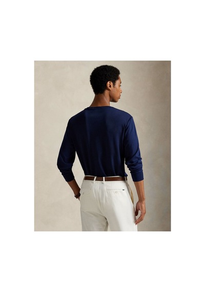 Polo Ralph Lauren Özel Tasarım Regular Kesim Yumuşak Pamuklu Sweatshirt Lacivert