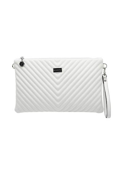 Silver Polo Crash Beyaz Kapitone V Kadın Portföy Ve Clutch El Çantası Sp1034