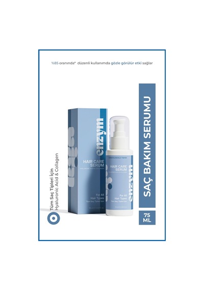 Enzym Cosmetics Saç Bakım Kompleksi Hyaluronik Asit Ve Kolajen Saç Serum 75 Ml Onarıcı, Nemlendirici
