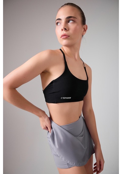 Hıghrıse Flexflow Yüksek Bel Tenis Spor & Aktif Yaşam Etek-şort Skort -3256 Gri
