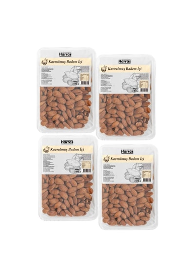Kavrulmuş Badem İçi Premium Tuzlu Kuruyemiş Yüksek Gramaj Seti 4 Adet X 400 Gr 400 G