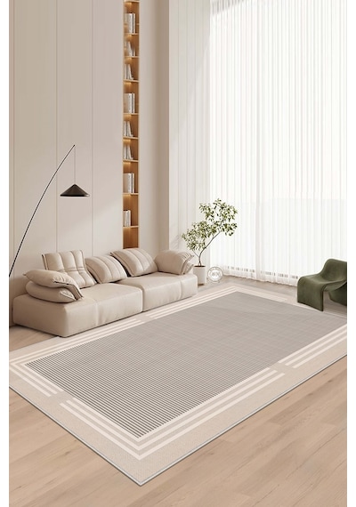 West Home Makinede Yıkanabilir Kaymaz Taban Leke Tutmaz Bej Modern Salon Halısı Mutfak Halısı Ve Yolluk Wh603 Beige
