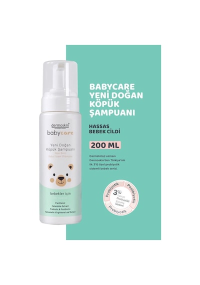 Dermoskin Babycare Yeni Doğan Köpük Şampuanı 200 ML