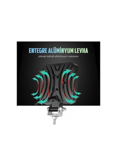 16 Led Off Road Çalışma Ve Sis Lambası 2'li 48w 12-24v Çakar M...