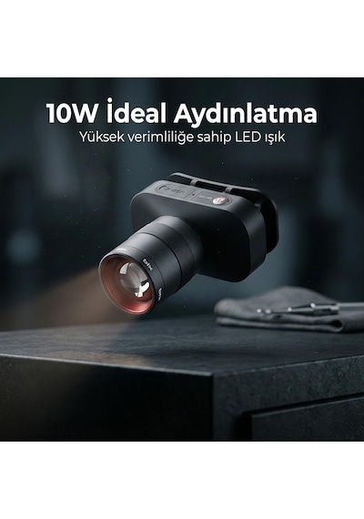Bxt1fl Şarj Edilebilir 10w Kafa Feneri 750 Lümen, 2500 Mah, 4 Işık Modlu Zooming Özellikli Le Siyah