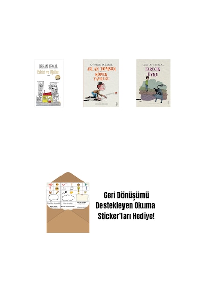 Eskici Ve Oğulları Midi Boy + Aslan Tomson - Köpek Yavrusu + Farecik Uyku + Okuma Sticker'ları