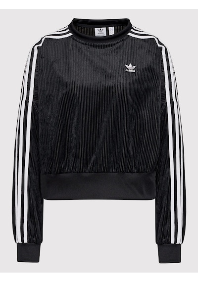 Adidas Adıdas Corded Velour Kadın Sweatshırt H37848 Siyah