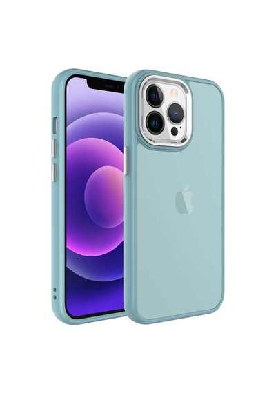 Apple Uyumlu iPhone 13 Pro Max Kılıf Buzlu Sert Pc Zore May Kapak Turuncu