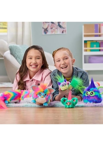 Furby Dj Furblets -cup-cake Mini Elektronik Pelüş Oyuncak Eğlenceli Uzatılabilir Ses Efektleri Ve Müzikler Furbish Konuşur Beyaz Ve Pembe 000 Açık Krem