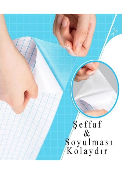 Dijifix Yapışkanlı Asetat 80micron 2mx45cm Şeffaf 1 Adet Şeffaf