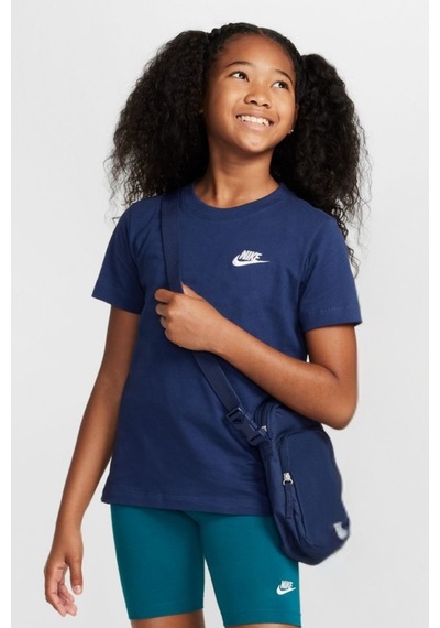 Nike Nsw Tee Futura Lbr Çocuk Spor Tişört Rahat Kesim Fz5177 Lacivert - Beyaz