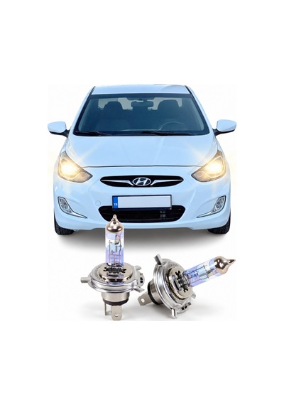 Hyundaı Accent Blue Halojen Sarı Kısa Ve Uzun Far Yedek Ampulü H4 Xtreme Vısıon %150 Xv 2 Adet