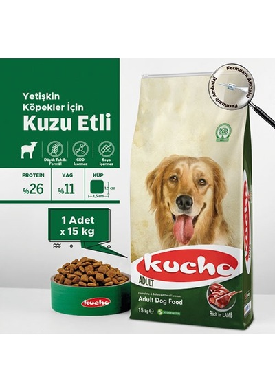Kucho Kuzu Etli Yetişkin Köpek Maması 15 Kg 286-10000.06
