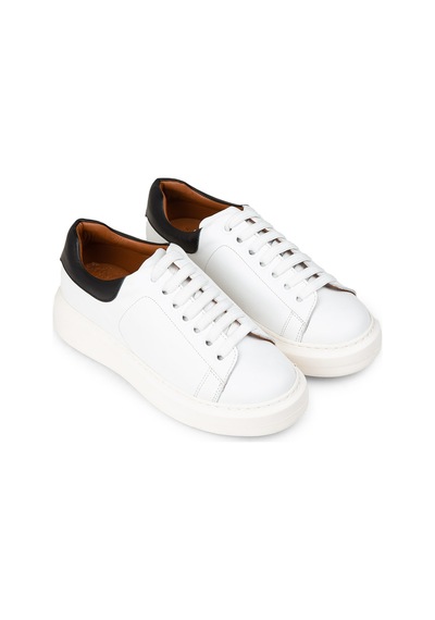Deery Kadın Hakiki Deri Beyaz Sneaker Ayakkabı - 01991zbyzp01 Beyaz