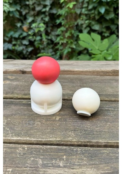 Küre 5cm Çap Silikon Mum Kalıbı Açık Mavi