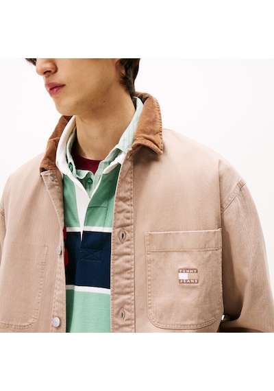 Tommy Hilfiger Oversized Fit Corduroy Collar Erkek Pembe Ceket Dm0dm22017 Pembe