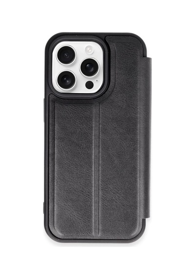 Apple  Uyumlu - iPhone 14 Pro Max Kılıf Flip Cover - Siyah Diğer
