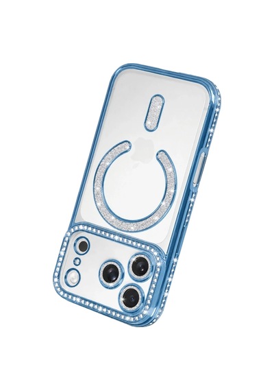 Zenviya21 Newface Apple İphone 18 Pro Joke Simli Magneticsafe Kılıf - Sierra Blue Zenya785 renkli