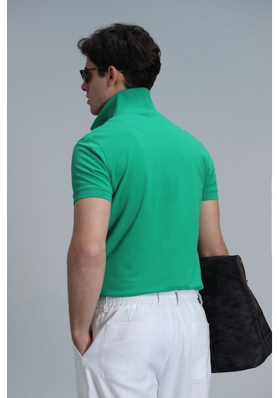 Lufian Erkek Polo Yaka T Shirt 111040164 Açık Yeşil