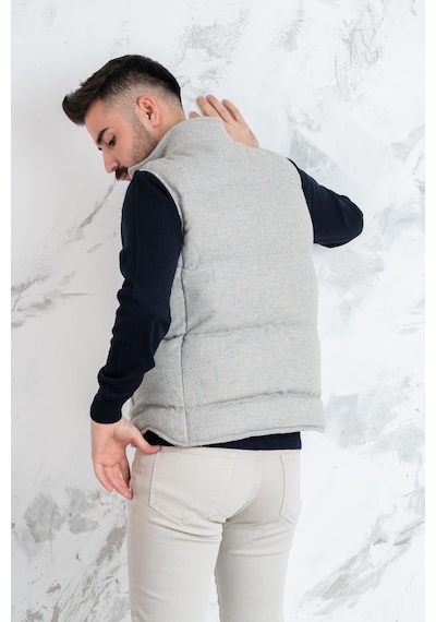 Sir Slimfit Çıtçıtlı Şişme Erkek Yelek