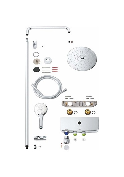 Grohe Euphoria Smartcontrol System 260 Mono Duvara Monte Termostat Krom
