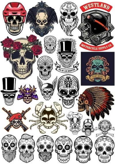 Kurukafa Sticker Set 8 22 Parça Telefon, Tablet, Defter, Laptop Sticker