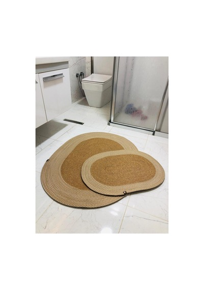 Jüt,hasır,2 Li,banyo Paspas Takımı,bohem Tarzı Banyo Takımı,iskandinav Paspas/sepet Belirtilmemiş Belirtilmemiş