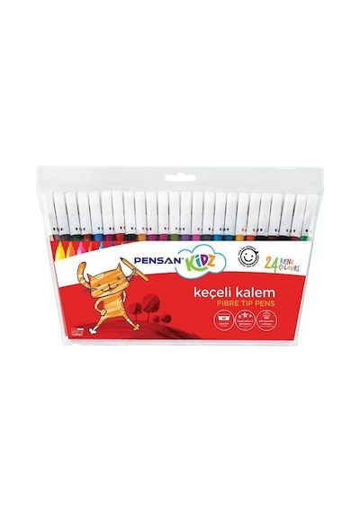 Pensan Kidz Keçeli Kalem 24 Renk İnce Uçlu 5000