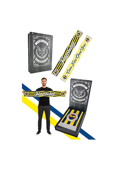 Fenerium Unısex Canım Feda Olsun Sana Şal Lazer Kutu Hediyeli Lacivert