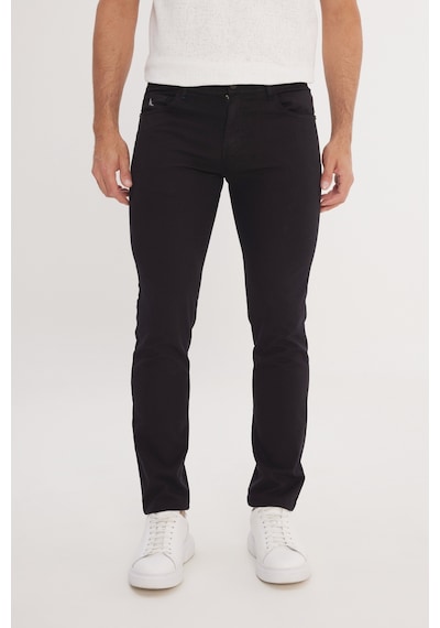 AC&Co / Altınyıldız Classics Erkek Sıyah Slim Fit Dar Kesim 5 Cep Pamuklu Armürlü Esnek Pantolon Siyah AC&Co / Altınyıldız Classics Erkek Sıyah Slim Fit Dar Kesim 5 Cep Pamuklu Armürlü Esnek Pantolon Siyah