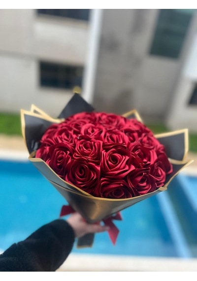 E-Çiçek 30'lu Gül Buketi Bordo Bordo