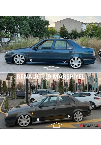 Renault 19 Sağ Sol Marşpiyel Tk.-fiberglass-boyasız