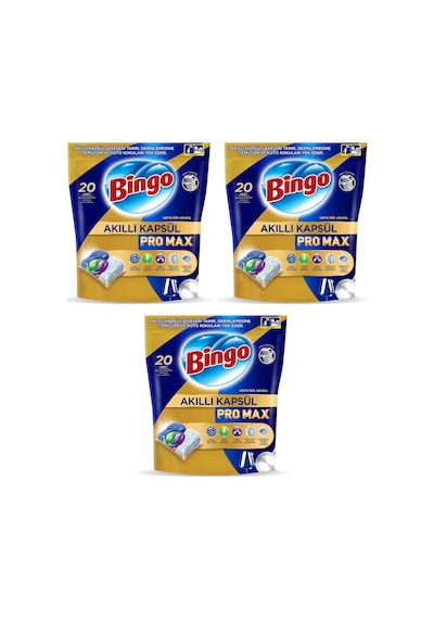 Bingo Akıllı Kapsül Pro Max Bulaşık Makinesi Tableti 3 x 20'li