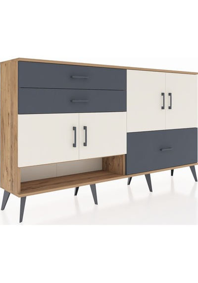 Arges Konsol 3 Raflı 3 Çekmeceli 4 Kapaklı 176x30x99 Çam-aytaşı/a Çam-aytaşı/antrasit Arges Konsol 3 Raflı 3 Çekmeceli 4 Kapaklı 176x30x99 Çam-aytaşı/a Çam-aytaşı/antrasit