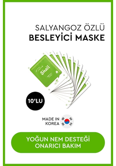 On Snail Mask - Salyangoz Özlü Yüz Maskesi 10'lu
