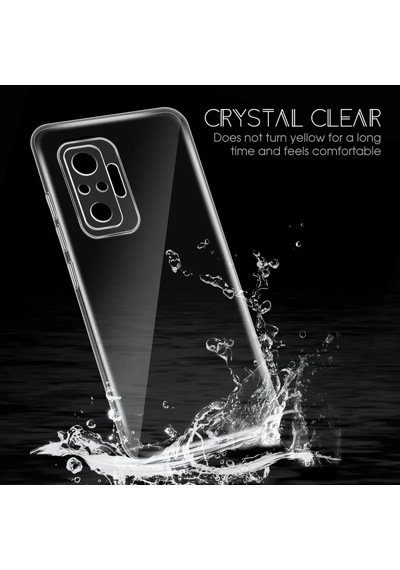 Newface Xiaomi Redmi Note 10 Pro Kılıf Lüx Şeffaf Silikon Resimdeki