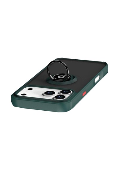 Apple iPhone Uyumlu 17 Pro Max Montreal Yüzüklü Silikon Kapak - Yeşil Bzsxx00 1
