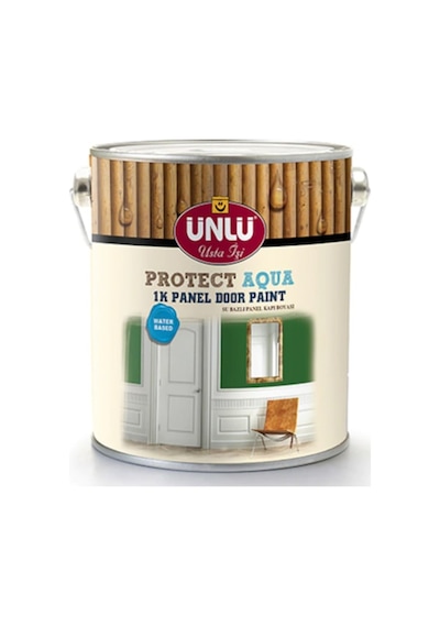Ünlü Protect Aqua Su Bazlı 1K Panel Kapı Boyası Beyaz 2,5L