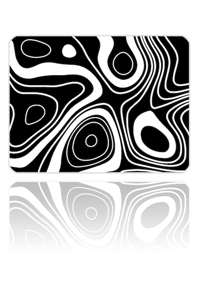 İlyuka Mousepad 40x30cm Gaming Oyuncu Mp384030 Black White Map