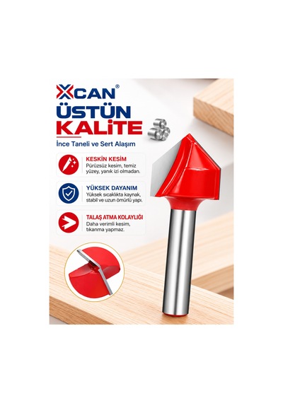 V Kanal Freze Ucu 90 Ø16 Mm 6 Mm Şaft Cnc Ve Ahşap İşleme