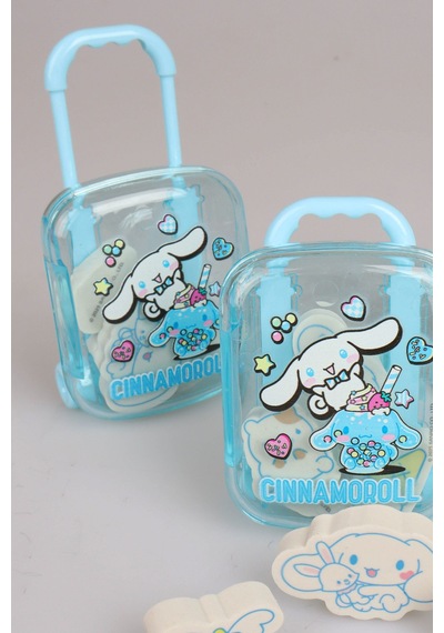X Dekomus Lisanslı Cinnamoroll Çekçekli Bavul 4'lü Silgi Tek Adet Altın