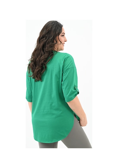 Kadın Büyük Beden Düşük Omuz Oversize T-shirt 1773-1-24 001