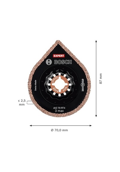 Professional 1x Expert 3 Max Avz 70 Rt4 Derzleme Tabanları Harç, Harç, Ø 70 Mm, Aksesuar Çok Fonksiyonlu Makine