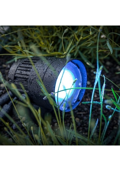 Elektrikle Çalışır, 7 Watt Mavi Işık Ledli Çok Kaliteli Çim, Çiçek, Ağaç, Peyzaj Aydınlatma Armatürü Mavi